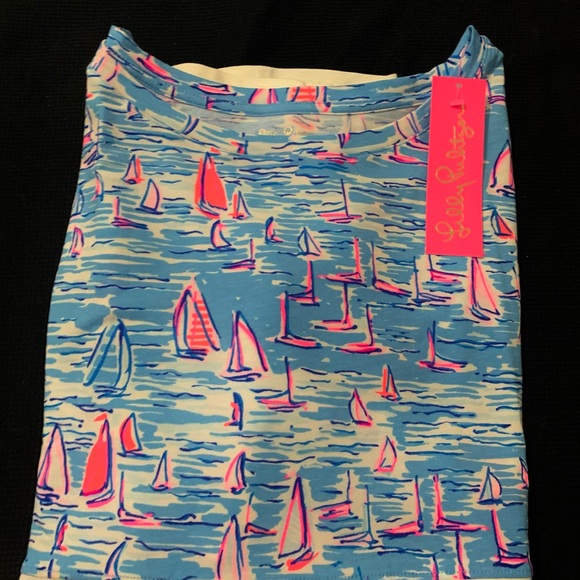 LILLY PULITZER XLARGE BOATYLICIOUS FINN TOP NWT - Picture 3 of 12